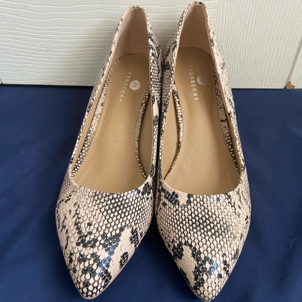 Riverberry snakeskin heels